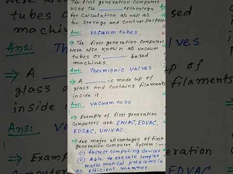 Generation of Computers explain with examples l What is transistor ? l Explain Key Points