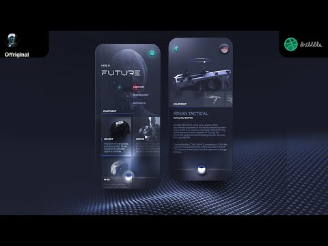 ASMR Programming - Coding a Futuristic UI Design From Dribbble - No Talking