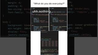 “They ask what I do all day… I say ‘nothing’ 👩‍💻💭 | Relatable Coding Life 😂💻” #coding #codewithme
