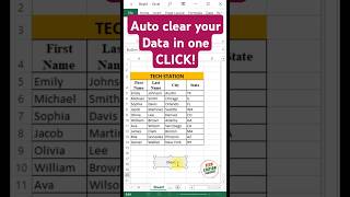 Clear Excel Data in One Click | Create a Button to Clean Sheets Like an App