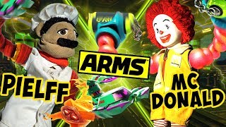 ABM:  Crazy Anger Madness !! Ronald McDonald Vs Chef Pielff !! ARMS Match !! HD