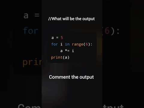 what will be the output?#coding #python #programming