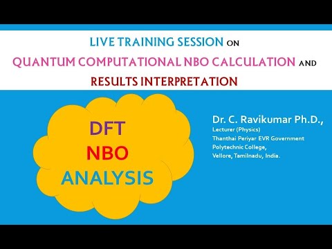 Live training session on Quantum computational NBO calculation and results interpretation
