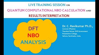 Live training session on Quantum computational NBO calculation and results interpretation