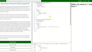 REACT: Pass State as Props to Child Components (30)