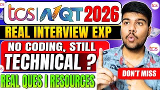 TCS NQT 2026 Interview Experience SHOCKING No Coding Questions Asked