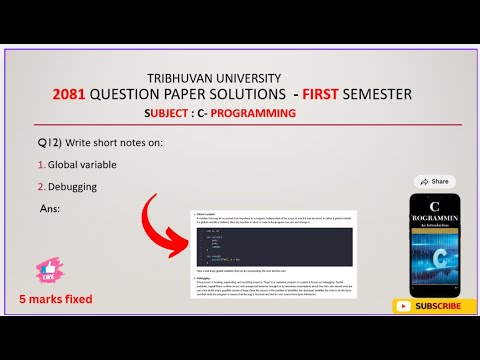 Global Variable and Debugging in C Programming Explained | 1st Semester CSIT | TU 2081