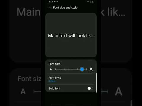 How to change the text size on a android galaxy phone for better reading