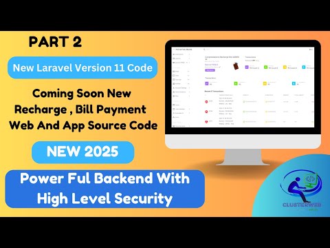 Multi Recharge Website And App Admin Dashboard  | Laravel 11 Version | Bill Payment  | 2025-26