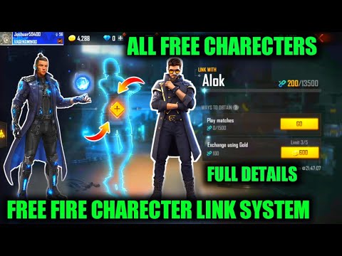 how to get free character in free fire with link system | ff character link system | ff new events