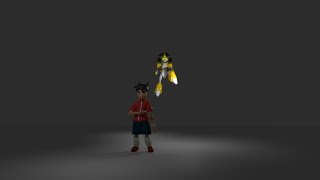 Fandom 3D Art Showcase; (Ikky & Metabee) solid colours
