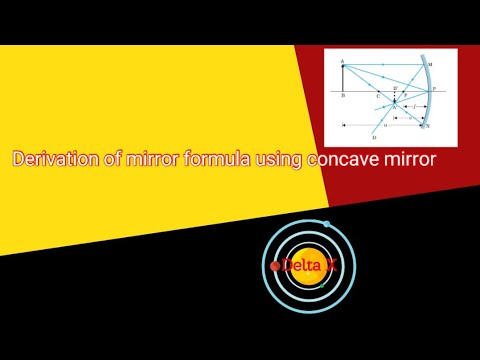 Derivation of Mirror Formula using Concave Mirror