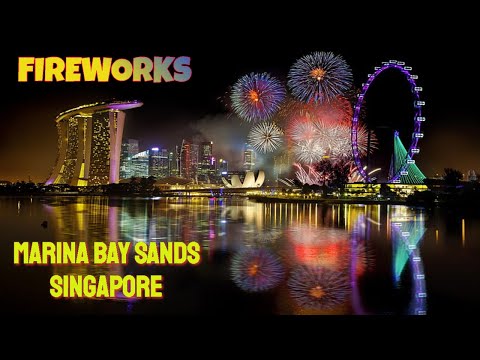 Fireworks on Singapore National Day || Marina Bay Sands Singapore
