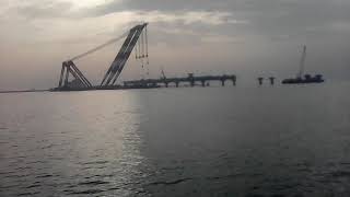Biggest bridge Construction with biggest Crane.