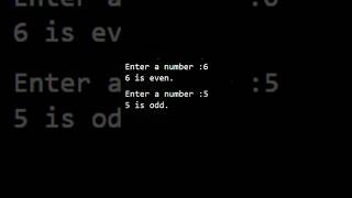 write a c program to check whether a number is even or odd #codeworld #shorts #comment #share