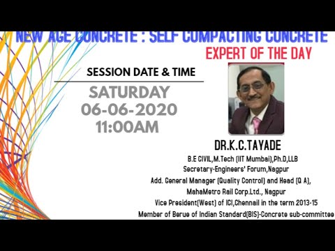 NEW AGE CONCRETE : SELF COMPACTING CONCRETE @WEBINAR