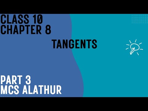 Class 10 Chapter 8 Tangents