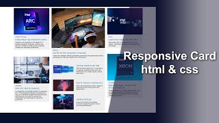 responsive css grid design html and css | intel card