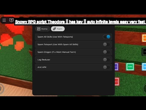 Snowy RPG script Theodore || has key || auto infinite levels easy very fast levels