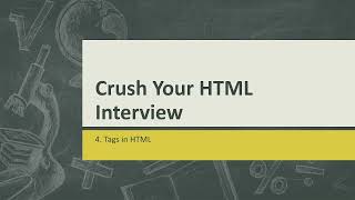 4  Tags in HTML | html tutorial for beginners | html full course | html interview questions | HTML