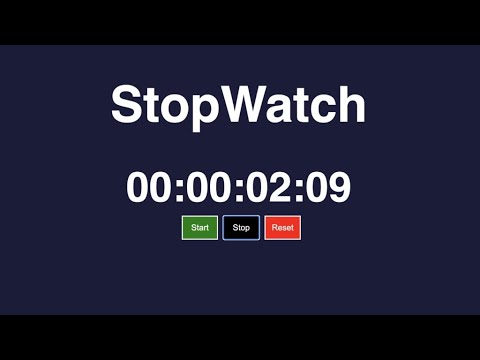 How to make a stopwatch using HTML CSS JS #stopwatch