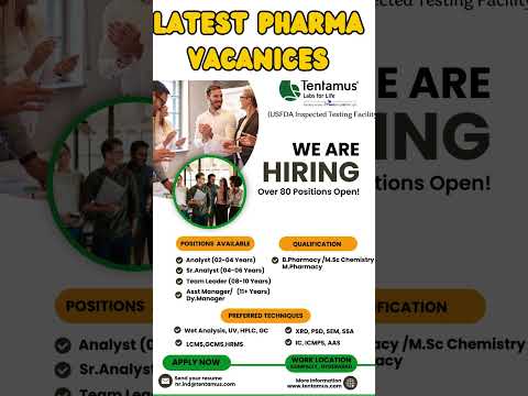 Jobs....Interviews .....Latest pharma vacancies