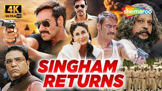 Singham Returns (2014) Full 4K Movie | Ajay Devgan, Kareena Kapoor | Action Thriller