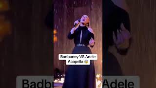 #BadBunny sorprendido tras oír a #Adele ✨😱❣️ #adelemusic #badbunnyfans #adelechallenge #acapella