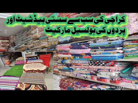 bed sheets wholesale shop buffer zone Karachi