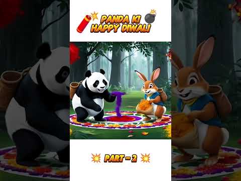 Part-2 Panda ki Happy Diwali 🧨💥 #aicartoons #viralvideo #moralstories #pandakihappydiwali #shorts