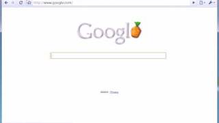 Google's search page in Chrome