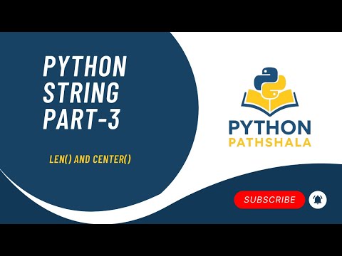 Python String len() and center() Explained in Hindi | Python Tutorial for Beginners|Python in Hindi
