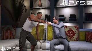 GTA 5   𝗣𝗦𝟱   vs  🅿🆂𝟓 PRO  4K GAMEPLAY 😒