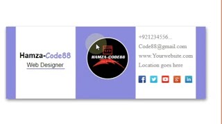 How to make email Signature html css | email Signature Design | Email html Css short video #shorts