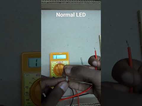Testing a LED using multimeter #electronics
