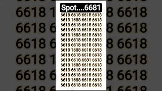 Can' You Good Eye's ? Find the 6681 #brainchallenge #iqtes #brainteaser #brainbusters
