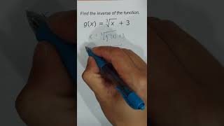 Find the inverse of a function #math  #algebra #inversefunctions