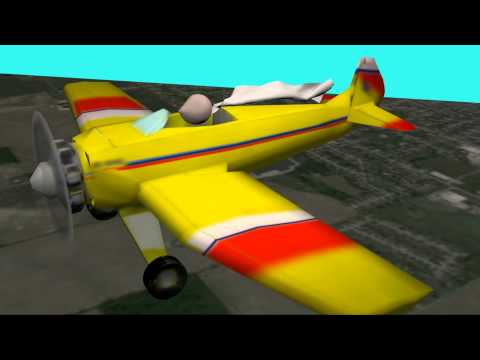 Rough test of a plane, clouds and such