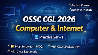 Computer & Internet Practice Set – 1| OSSC CGL 2026  | Most Important MCQs with Explanation | Odia