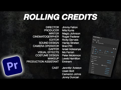 How to add Rolling Credits in Premiere Pro 2024 in under 2 minutes