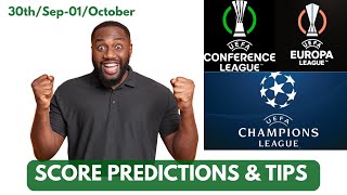 UEFA CHAMPIONS, EUROPA & CONFERENCE LEAGUE BEST FOOTBALL PREDICTIONS | UCL #footballpredictionstoday