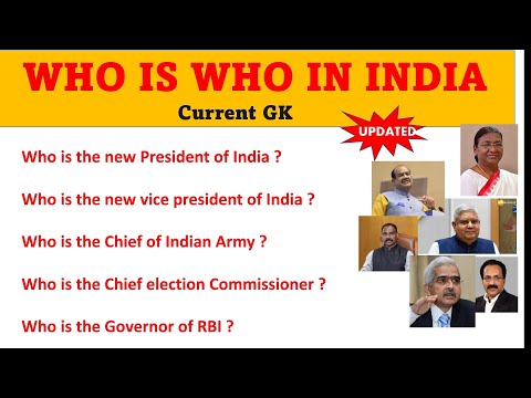Who is who in India | Updated list