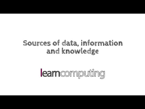 IT Data Analytics: F200 - Sources of data, information and knowledge
