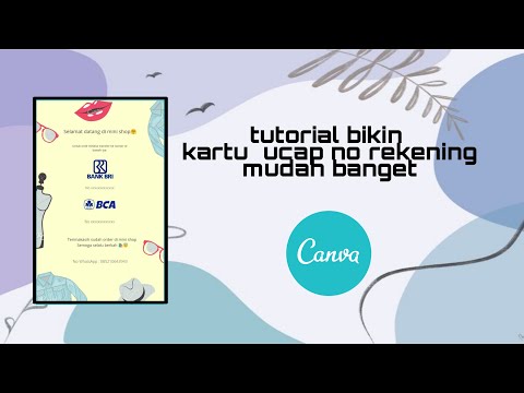 tutorial bikin kartu ucap no rekening untuk olshop ||mudah banget 🌼🌈🦄