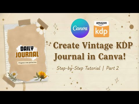 How to make aesthetic journal in Canva for KDP - Part 2 🥰😍 #canva #notebook #journal