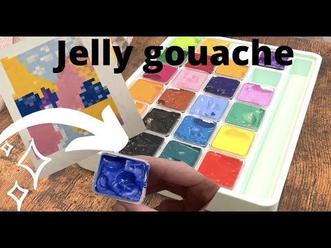 I finally tried Jelly Gouache 🌸✨+ Speed paint