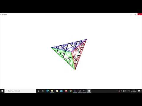 OpenGL Seirpinski gasket Rotation and modification