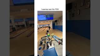Then he hit no pins like WHAT is going on😭😭😂 #funny #vuralvideo #shortvideos #shortsviral #trending