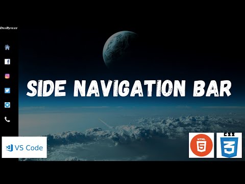 Side Navigation Bar Using HTML and CSS
