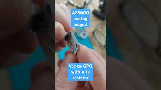 To get analog output from the AS5600 magnetic encoder connect VCC to GPO with a 1K resistor